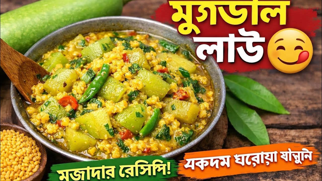 মুগডাল দিয়ে লাউ রান্না | ১০ মিনিটে সহজ ঘরোয়া রেসিপি | Village Style Lau Dal