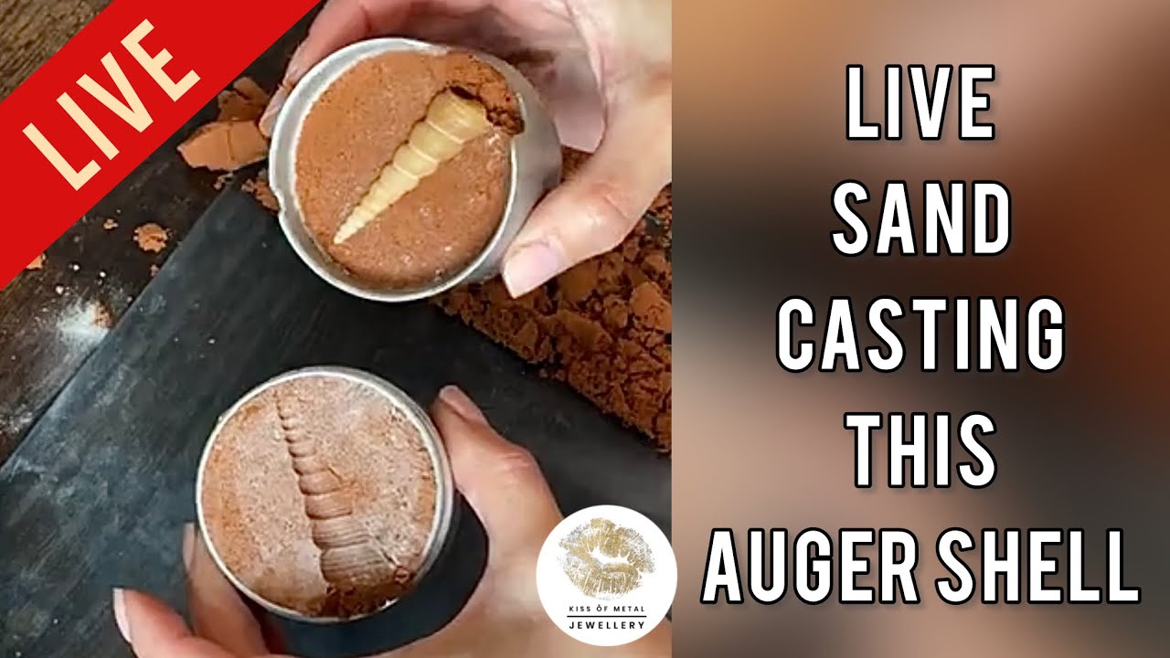 Live sand casting a auger shell | How it’s made | Handmade silver jewellery | Tutorial