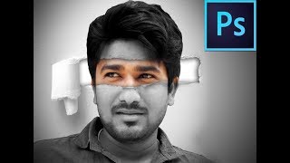 How to Quickly create a Cool looking, Torn paper portrait - Photoshop tutorial