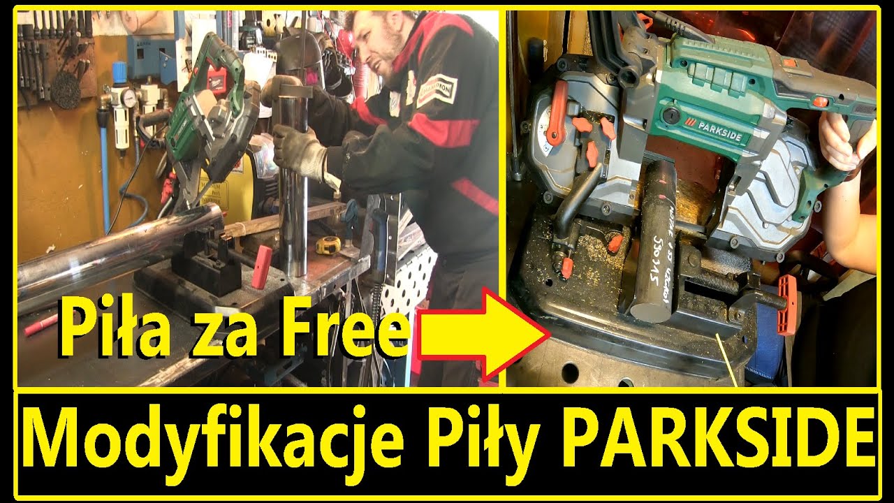 3 modyfikacje piły taśmowej Parkside które ułatwią pracę Przecinarka PMB 1100W PMB 1100 B2 dla widza