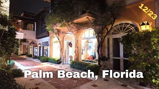 Walking Around World Famous Worth Ave and Downtown Palm Beach, Florida - 4K
