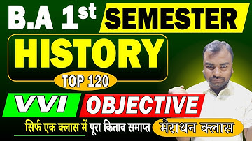 BA 1st Semester History Important Objective Question 2026 | History BA Semester 1 VVI Objective