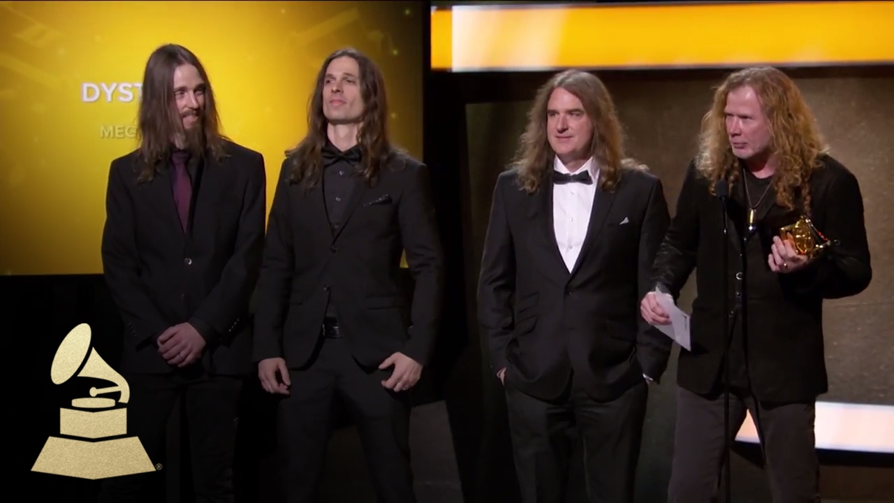 Megadeth Wins Best Metal Performance | Acceptance Speech | 59th GRAMMYs -  YouTube