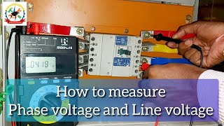 how to measure phase voltage & line voltage | live practical