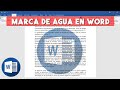 Como Poner Una Marca de Agua en Word