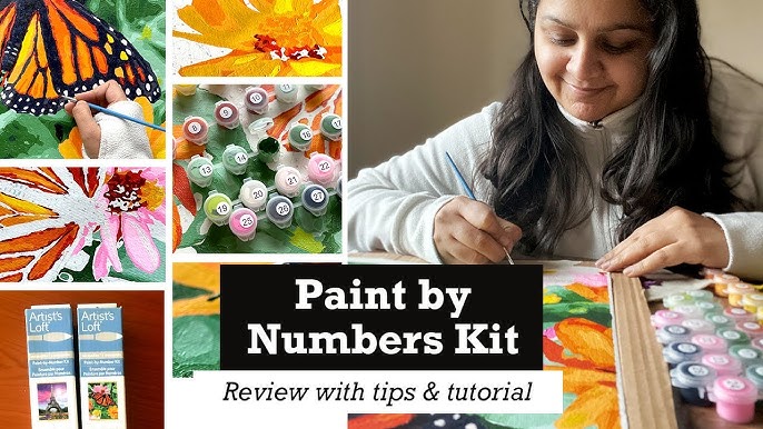 paint by numbers canvas with foil reflections art set, Five Below