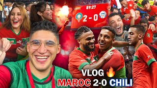 VLOG MAROC VS CHILI  🔥🤯 احتلال الجالية المغربية لملعب برشلونة