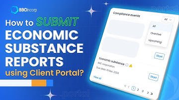 How to submit Economic Substance reports using Client Portal?