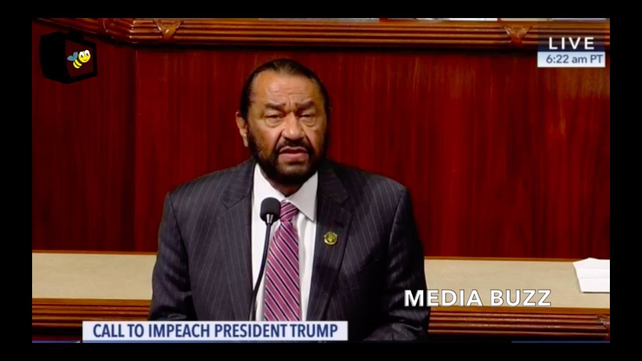 Al Green Introduces Impeachment Resolution Against Trump 1/19/18