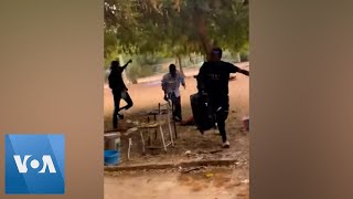 Sudan Students Flee Gunfire in Khartoum | VOA News