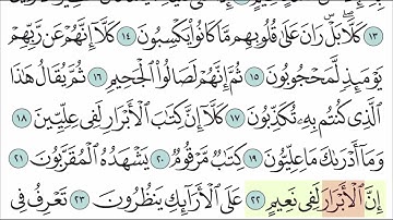 سورة المطففين للأطفال مع تتبع الكلمات    المصحف المعلم لخليفة الطنيجي Surah Al Mutaffifin