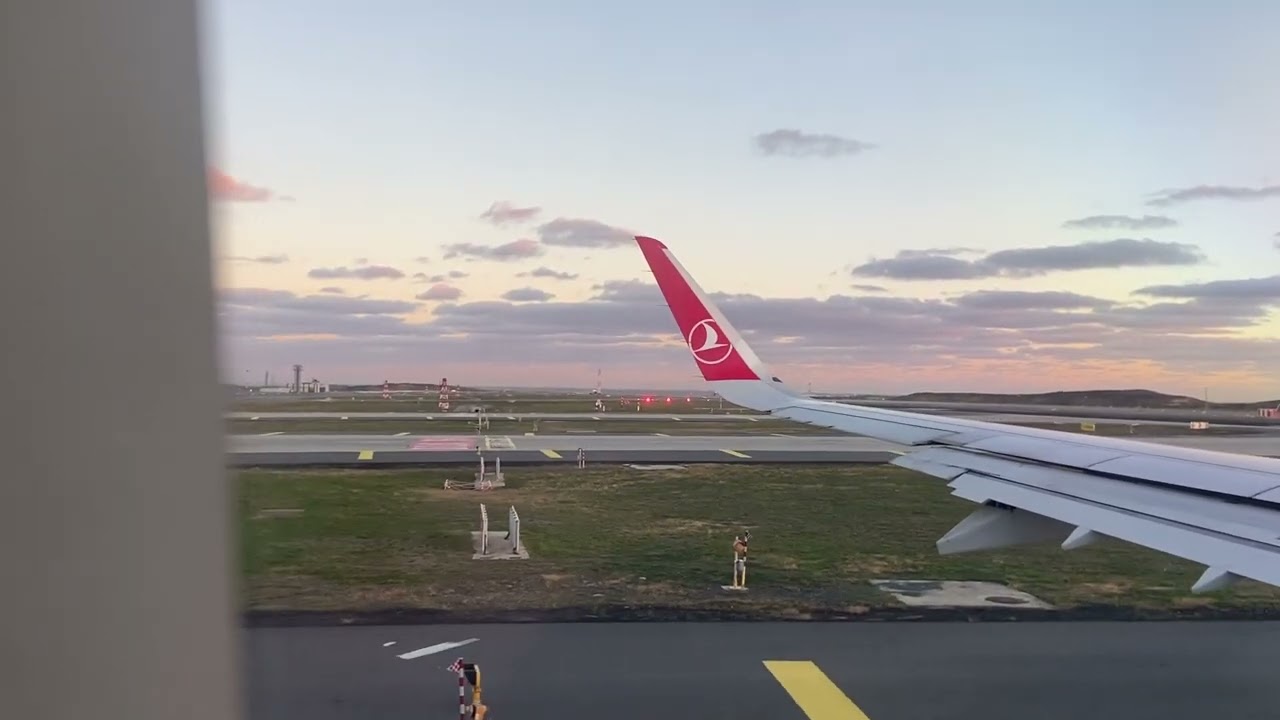 Istanbul - Runway and other plane takeoff  