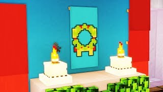 Minecraft - How To Make A Christmas Wreath Banner