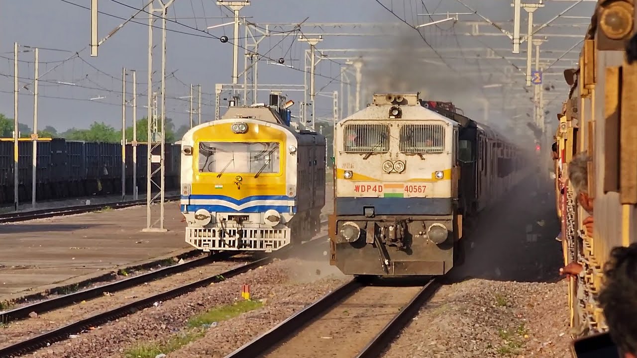 Khajuraho to Jhansi train journey Twin ALCO + MEMU YouTube