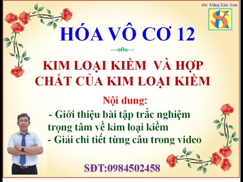 Bài tập về kim loại kiềm và hợp chất của chúng (trắc nghiệm)