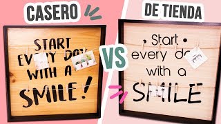 Decora tu cuarto  CUADRO &quot;CASERO VS DE TIENDA&quot; ¿Cuál ES MEJOR? RETO DIY ✂️ ❤️ CATWALK