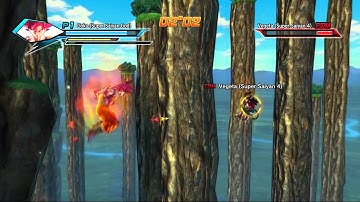 Dragonball Xenoverse SSJG Goku Vs SSJ4 Vegeta (1080p 60FPS)