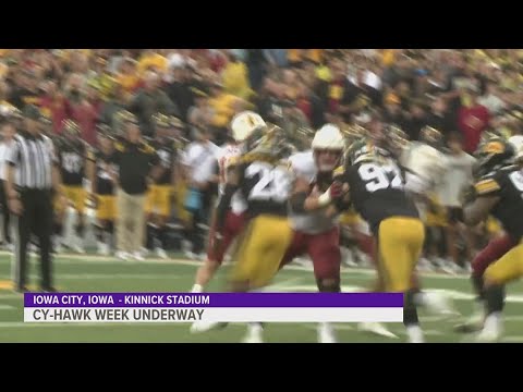 A state divided: Cy-Hawk week underway in Iowa - YouTube