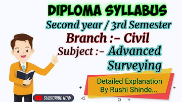 Advanced Surveying Syllabus With Marks Distribution | 3rd Semester | Diploma | MSBTE |