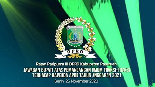 RAPAT PARIPURNA III DPRD KABUPATEN PASURUAN