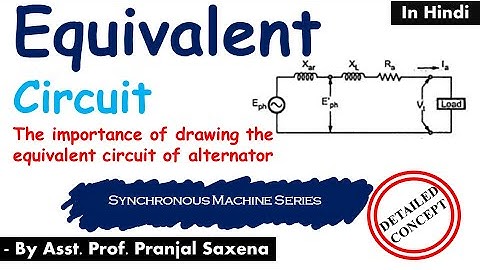 L27: Equivalent circuit of Alternator | Synchronous Machine Series | In Hindi