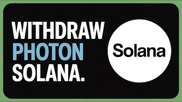 How to Withdraw Photon Solana [Fast & Beginner-Friendly Guide 2025] 💻⚡