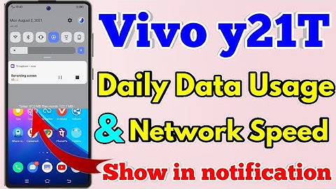 How To Show Daily Data Usage In Vivo y21t | Vivo y21t Show Daily Data Usage #vivoy21t