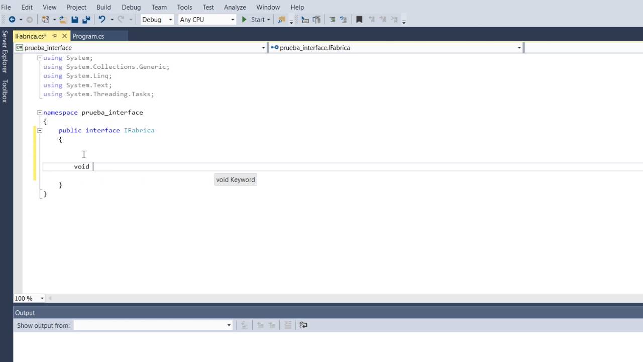 Tutorial Uso de interface en c YouTube Tutorial Uso de interface en c YouTube