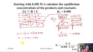 Chapter 16 - Calculating Equilibrium Concentrations