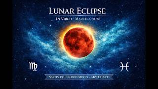 Total Lunar Eclipse March 3 2026: Blood Moon in Virgo | Saros 133 · Sky Chart · Half-Saros