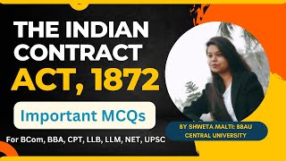 THE INDIAN CONTRACT ACT 1872 IMPORTANT MCQs FOR BCOM | BBA | CA CPT | LLB | NET | COMPETITIVE EXAMS screenshot 1