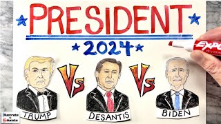 Trump Vs Desantis Vs Biden | Desantis Vs Biden | Trump Vs Biden President of the United States 2024