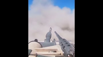 M1 tank firing main gun