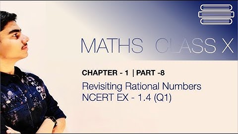 Maths Class 10 | 1.8 | Revisiting Rational Numbers | NCERT EX 1.4 - Q1