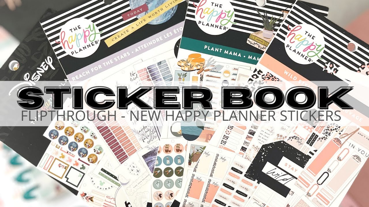 NEW STICKER BOOK FLIP THROUGH | HAPPY PLANNER - YouTube