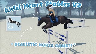 Playing Wild Heart Stables  V.2 (WHS) and testing it out | BETA Horse game *GAMEPLAY*