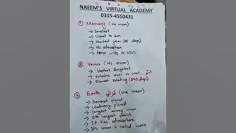 solar system part 5( planets in bullet form)