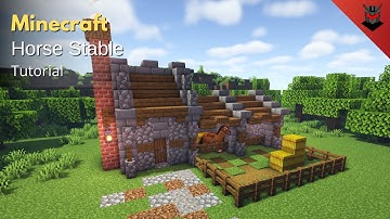 Minecraft: How to Build a Medieval Horse Stable | Horse Stable (Tutorial)
