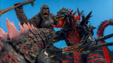 EVOLVED GODZILLA vs SINISTER SHIN GODZILLA | PART 2 | an epic battle stop motion
