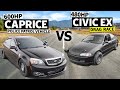 600hp Chevy Caprice PPV vs LS VTec powered Honda Civic EX // THIS vs THAT