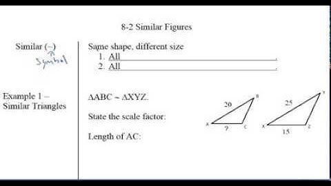 Notes 8-2 Similar Figures