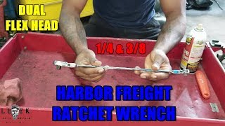 Harbor Freight Long Reach Dual Flex Head Ratchet 1/4 & 3/8 Drive