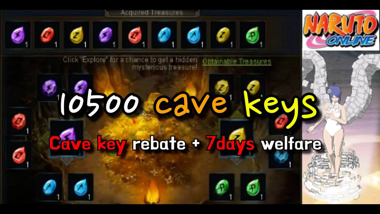 naruto-online-10500-cave-keys-cave-key-rebate-7days-welfare-youtube