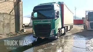 How to wash SUPER MUDDY volvo truck ?! Satisfying deep clean ! Embalmed in THICK MUD ! #asmr