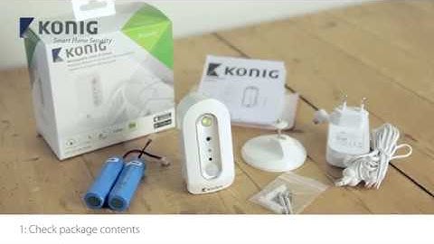 Konig Rechargeable Indoor IP Camera SAS-IPCAM300W installation