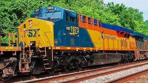NEW CSX #1973 Chessie Systems Loco on its First Trip to Chicago (Hoopeston, IL)