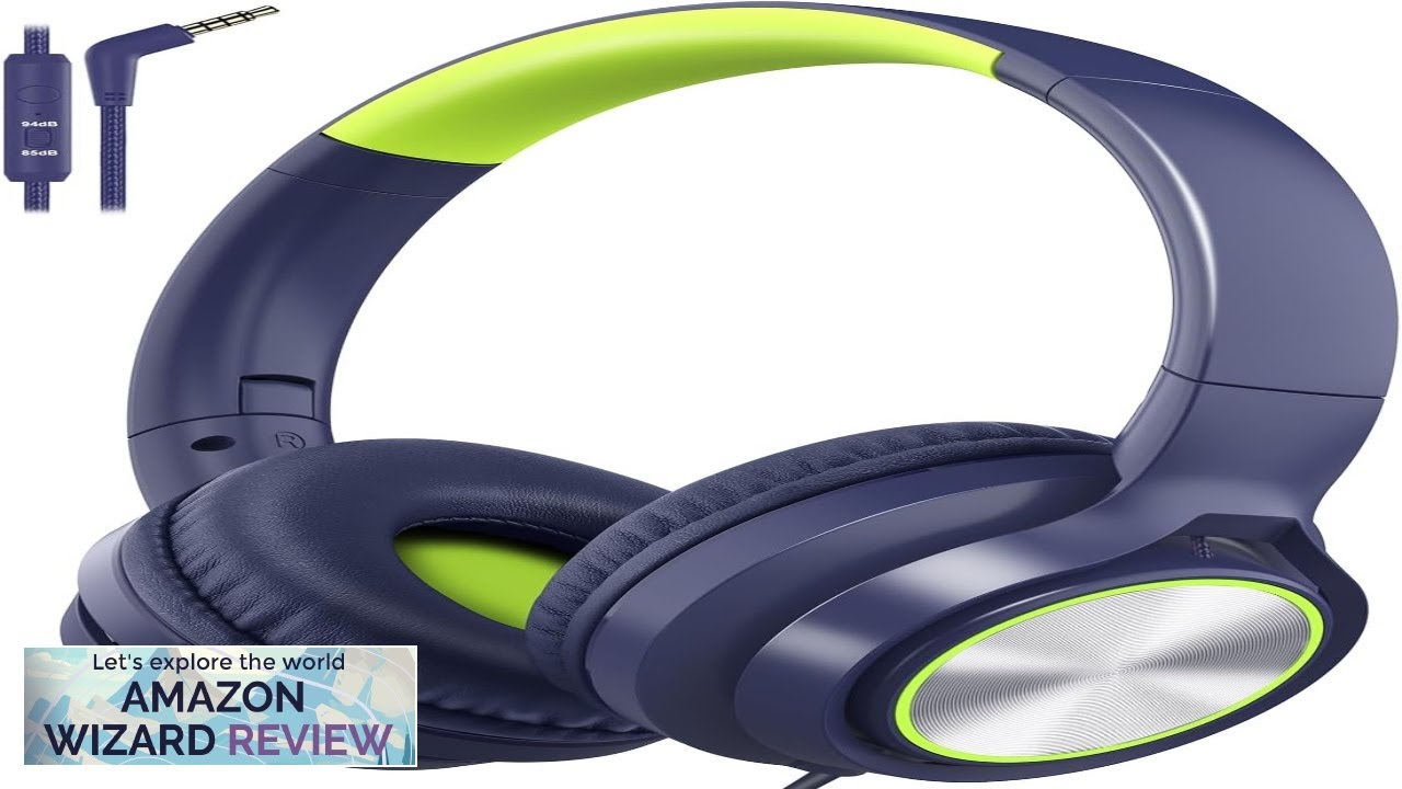 Kids Headphones with Microphone Wired Over Ear Headsets with Limited Volume 85dB/ Review