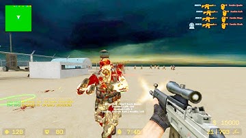 Counter Strike Source - Zombie Mod Online Gameplay on zh_desertbase Map