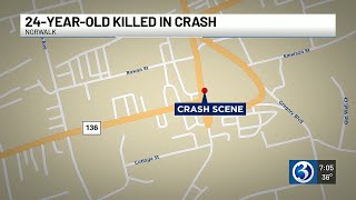 24-year-old man dies after car plows into stonewall at Norwalk cemetery