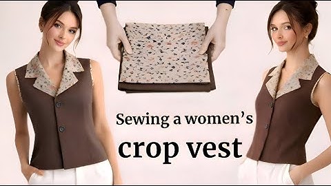 English Collar Vest Sewing Tutorial for Beginners ✂️| Step by Step✅️